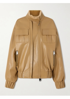 KHAITE - Malone Shearling Bomber Jacket - Neutrals - x small,small,medium