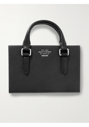 Smythson - + Sacai Chelsea Textured-leather Notebook - Black - One size
