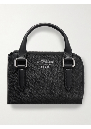 Smythson - + Sacai Textured-leather Cardholder - Black - One size