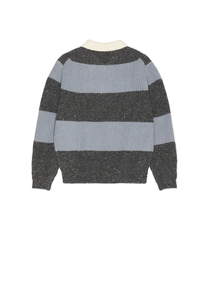 Dunst Chunky Rugby Sweater in Blue. Size M. Also in S.