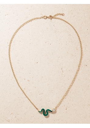 L’Atelier Nawbar - Boa 18-karat Gold, Malachite And Diamond Necklace - One size