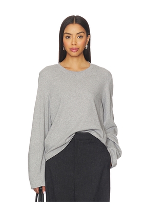 EAVES Lene Easy Long Sleeve Tee in Grey. Size M. Also in S, XS, XXS, L.