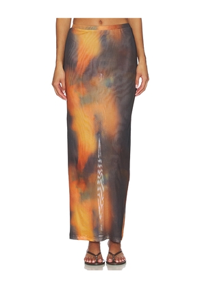 BY.DYLN Maddox Skirt in Brown. Size S. Also in XS, M, XL.