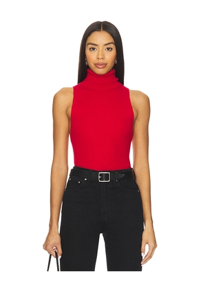 Enza Costa Knit Cashmere Sleeveless Sweater in Red. Size S. Also in M, XS.