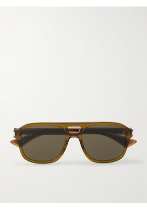 SAINT LAURENT EYEWEAR - Aviator-style Acetate Sunglasses - Brown - One size