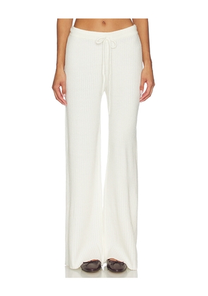 Bobi Wide Leg Pant in Cream. Size M. Also in XS, S, XL.