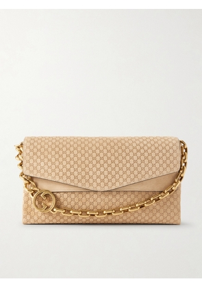 Gucci - Large Debossed Suede Shoulder Bag - Multi - One size