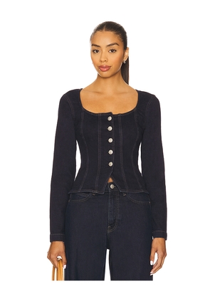 DL1961 Bailee Top in Blue. Size M. Also in L, S, XS.