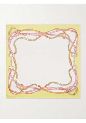 Gucci - Printed Silk-twill Scarf - White - One size