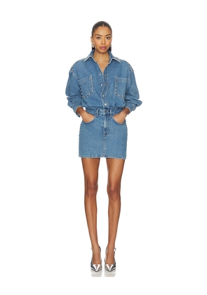 Essentiel Antwerp Ilene Denim Dress in Blue. Size 34. Also in 36, 38.