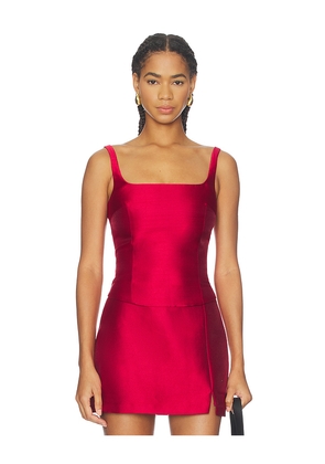 Amanda Uprichard Jacksonville Top in Red. Size M. Also in L, S, XS.