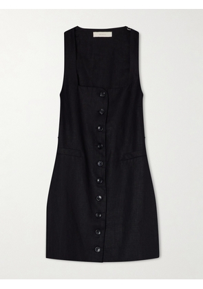 Faithfull - Jacques Linen Mini Dress - Black - x small,small,medium,large,x large