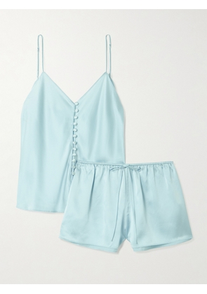 Olivia von Halle - Etta Silk-satin Pajamas - Blue - x small,small,medium,large,x large