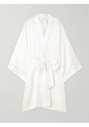 Olivia von Halle - Mimi Silk-satin Robe - Ivory - One size