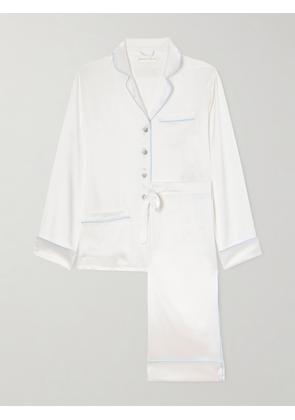 Olivia von Halle - Coco Silk-satin Pajama Set - Ivory - x small,small,medium,large,x large