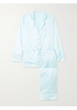 Olivia von Halle - Coco Silk-satin Pajama Set - Blue - x small,small,medium,large,x large