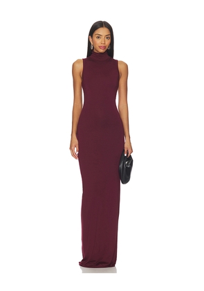 Eterne Harlow Soft Jersey Maxi Dress in Wine. Size M. Also in XS, S, L.