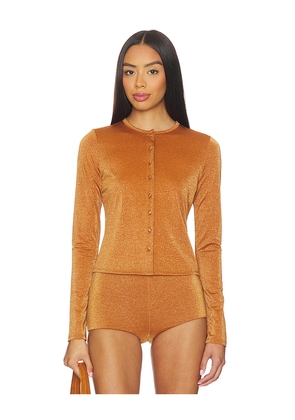 AFRM Linda Top in Metallic Bronze. Size L. Also in S, XXS, XS, M, XL, XXL, 1X.