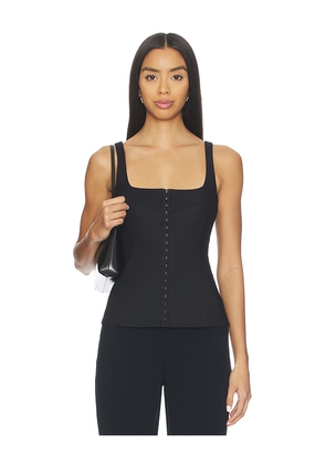 EAVES Mai Compact Suiting Top in Black. Size M. Also in XS, XXS, S, L, XL.