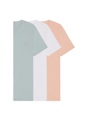 ALLSAINTS Tonic Crew 3 Pack Tee in Blue,White. Size M. Also in S, L, XL/1X.