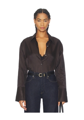 Citizens of Humanity Camilia Shirt in Chocolate. Size M. Also in L, XS.
