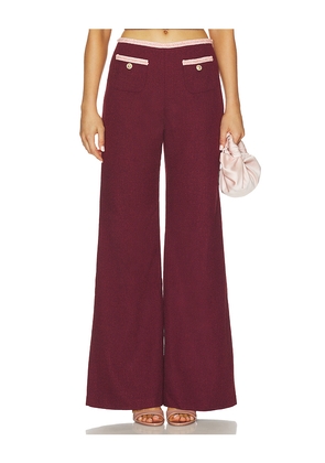Amanda Uprichard x REVOLVE Windsor Pant in Wine. Size M. Also in L, S, XL, XS.