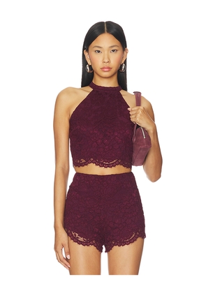 Amanda Uprichard x REVOLVE Brynley Top in Wine. Size M. Also in L, S, XL, XS.