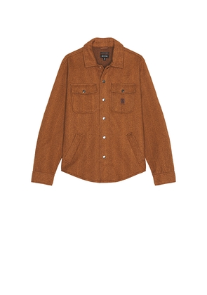 Brixton Durham Brushed Jacket in Brown. Size M. Also in S, L, XL/1X.