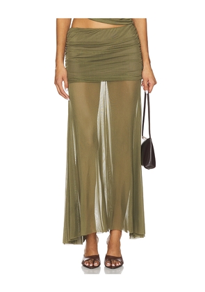 Amanda Uprichard Leo Skirt in Olive. Size M. Also in L, S, XL, XS.