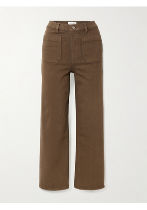 FRAME - Anchor Cotton-blend Straight-leg Pants - Green - 23,24,25,26,27,28,29,30,31,32