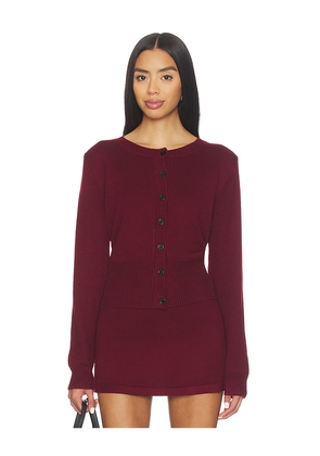 Amelie Teje Elle Knit Top in Red. Size M. Also in XS, S, L.