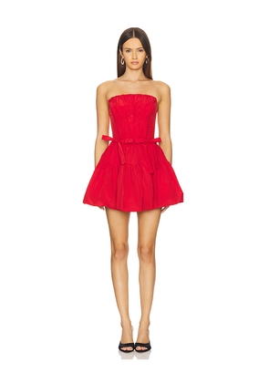 AKNVAS Kamilla Tech Taffeta Dress in Red. Size 12. Also in 4, 2, 6, 8.