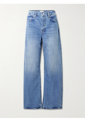 FRAME - The Bow High-rise Barrel-leg Jeans - Blue - 23,24,25,26,27,28,29,30,31,32,33,34