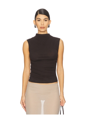 Enza Costa x REVOLVE Cashmere Sleeveless Twist Top in Brown. Size M. Also in L, S, XS.