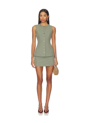 ALL THE WAYS Karina Skirt Set in Olive. Size S. Also in M, XL, XS.