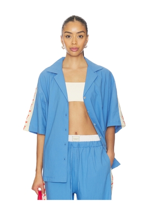 Araminta James Lobster Shirt in Blue. Size M. Also in S, XS, L, XL.