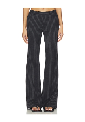 Courtney Zheng Stefan Chalkstripe Wool Pants in Navy,Grey. Size 12/L. Also in 8/S.