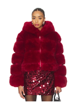 Adrienne Landau Landau Hoodie in Red. Size M. Also in S.