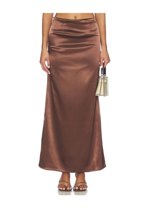 ALL THE WAYS Mela Skirt in Brown. Size M. Also in L, S, XL, XS, XXS.