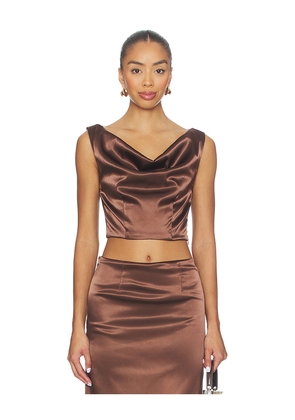 ALL THE WAYS Mela Top in Brown. Size M. Also in XXS, XS, S.