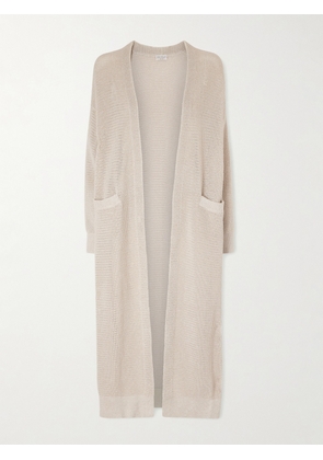 Brunello Cucinelli - Metallic Open-knit Cotton-blend Cardigan - Cream - xx small,x small,small,medium,large,x large,xx large