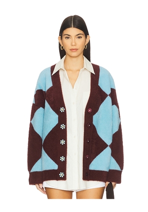 Essentiel Antwerp Iwho Oversized Cardigan in Blue. Size S. Also in XS, M.