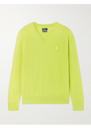 Polo Ralph Lauren - Embroidered Merino Wool Sweater - Green - xx small,x small,small,medium,large,x large