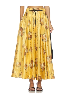 Agua by Agua Bendita Delta Maxi Skirt in Yellow. Size XL. Also in L.