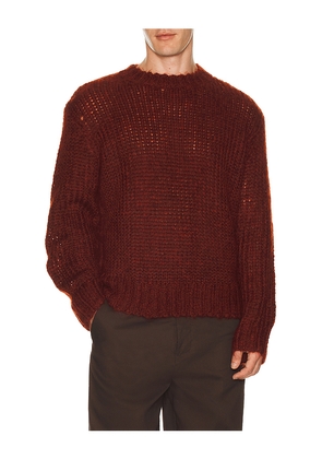 ALLSAINTS Myles Crew Neck Sweater in Red. Size M. Also in L, S, XL/1X.