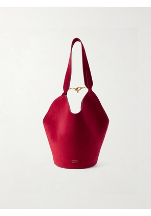 KHAITE - Lotus Mini Suede Tote - Red - One size