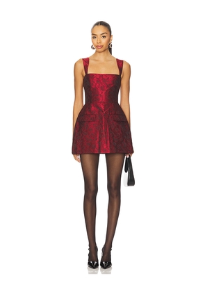Amanda Uprichard x REVOLVE Bethany Romper in Burgundy. Size L. Also in M, S, XS.