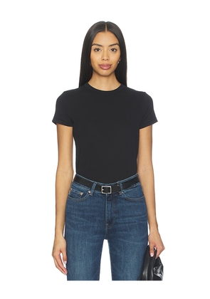 DL1961 Shrunken Tee Shirt in Black. Size M. Also in XS, S, L.