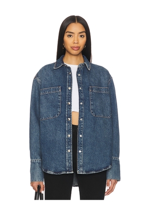 ANINE BING Dante Shirt in Blue. Size M. Also in L.