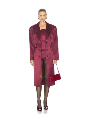 Camila Coelho Haliee Coat in Burgundy. Size M. Also in XS, XXS, S, L, XL.